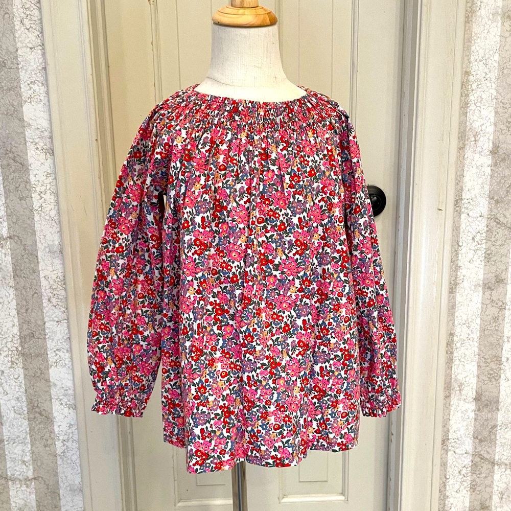 Busy Bees Smocked Floral Top